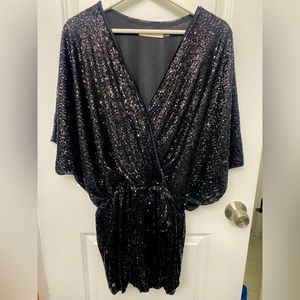 Mustard Seed black Sequin Romper